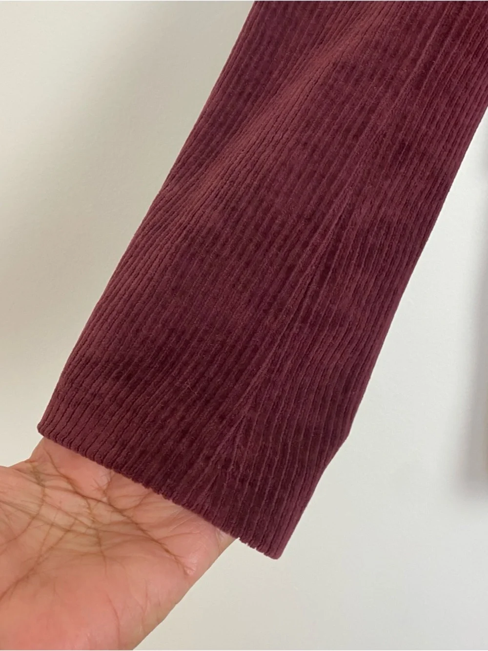 1901 Double-Breasted Corduroy Blazer in Burgundy